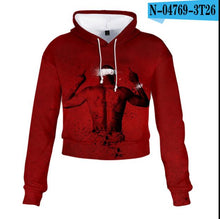 Load image into Gallery viewer, 2pac Tupac Shakur Crop Top Hoodie Harajuku Cropped Sweatshirt Streetwear Hip Hop Long Sleeves Pullover Tops Sudaderas Mujer