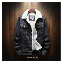 Load image into Gallery viewer, Warm Fleece Denim Jacket 2019 Winter Fashion Mens Jean Jacket Men Jacket and Coat Trendy Outwear Male Cowboy Clothes homme S-6XL
