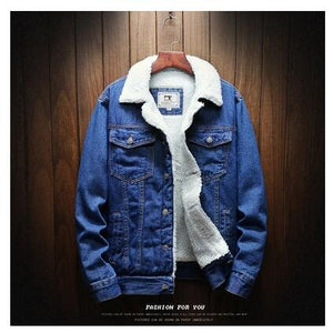 Warm Fleece Denim Jacket 2019 Winter Fashion Mens Jean Jacket Men Jacket and Coat Trendy Outwear Male Cowboy Clothes homme S-6XL