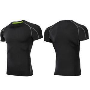 Outto Men's Gym Shirt Running Fitness Sport Training Short Sleeve Top #126