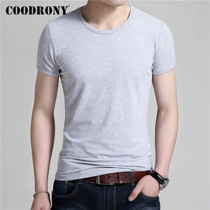 COODRONY Summer Short Sleeve T Shirt Men Classic Pure Color O-neck Bottoming T-Shirt Men Clothes Cotton Tee Shirt Homme C5017S
