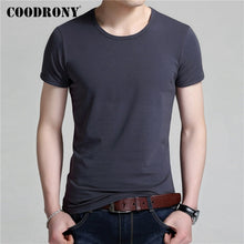 Load image into Gallery viewer, COODRONY Summer Short Sleeve T Shirt Men Classic Pure Color O-neck Bottoming T-Shirt Men Clothes Cotton Tee Shirt Homme C5017S
