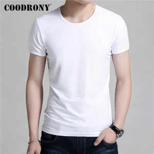 COODRONY Summer Short Sleeve T Shirt Men Classic Pure Color O-neck Bottoming T-Shirt Men Clothes Cotton Tee Shirt Homme C5017S