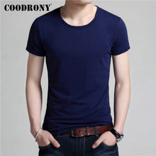 Load image into Gallery viewer, COODRONY Summer Short Sleeve T Shirt Men Classic Pure Color O-neck Bottoming T-Shirt Men Clothes Cotton Tee Shirt Homme C5017S
