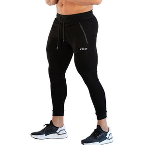 YEMEKE Mens Joggers Sweatpants Running Sport Cotton Skinny Pants Gym Fitness Sportswear Trousers Male Training Track Pants