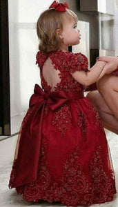 Flower Girls Dress Short Mother Of The Bride Dresses 2020 Beaded Formal Evening Party Gowns Long Sleeves Mother Daughter Dresses