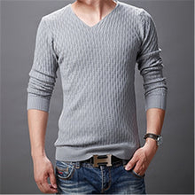 Load image into Gallery viewer, ZOGAA New Autumn Fashion Men Solid Casual V-Neck Pullover Men Cotton Mens Sweaters Pull Homme
