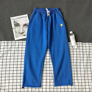 Hirsionsan Sport Wear Pants Man 2020 Drawstring Casual Loose Boy Ankle-length Pants 5 Colors Weather Graphic Radish Trousers