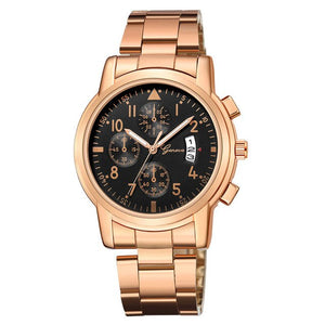 2019 Geneva Fashion Simple Men Women Watch Luxury Stainless Steel Strap Business Mens Clock Quartz Wrist Watches montre homme