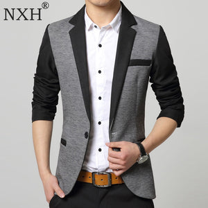 NXH 2016Custom Made Black Double Breasted Men Suits Wedding Suits For Men Costume Homme